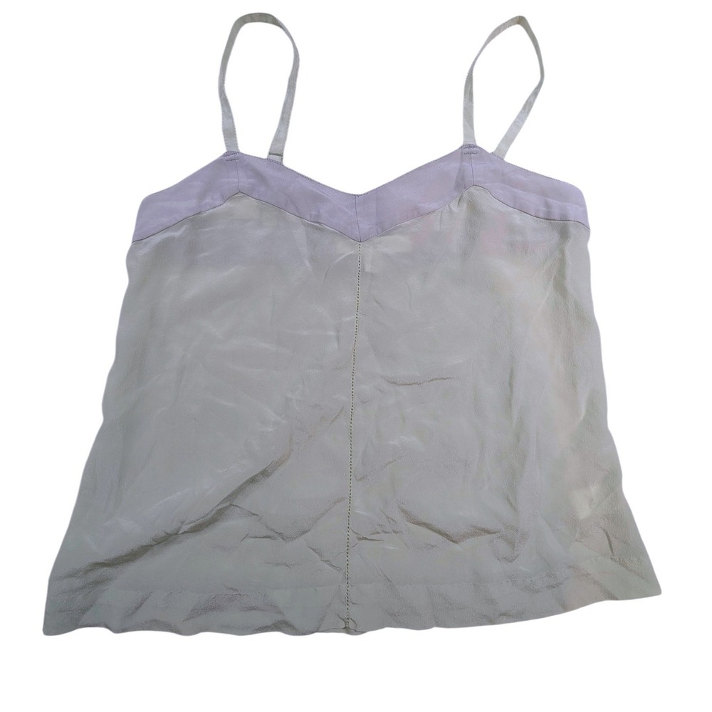 Feather + Bone Silk Camisole‎ Top – Women's M Pale Green V-Neck